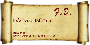 Füves Dóra névjegykártya